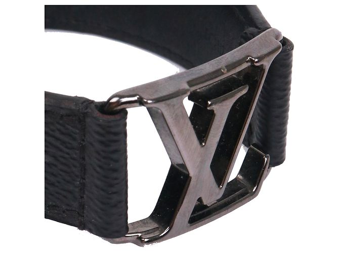 LOUIS VUITTON - Bracciale Slim LV Louis Vuitton in tela Monogram Eclipse (T19) Nero - vista 3