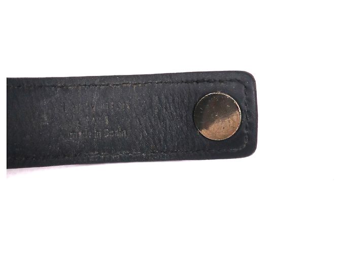 LOUIS VUITTON - Bracciale Slim LV Louis Vuitton in tela Monogram Eclipse (T19) Nero - vista 5