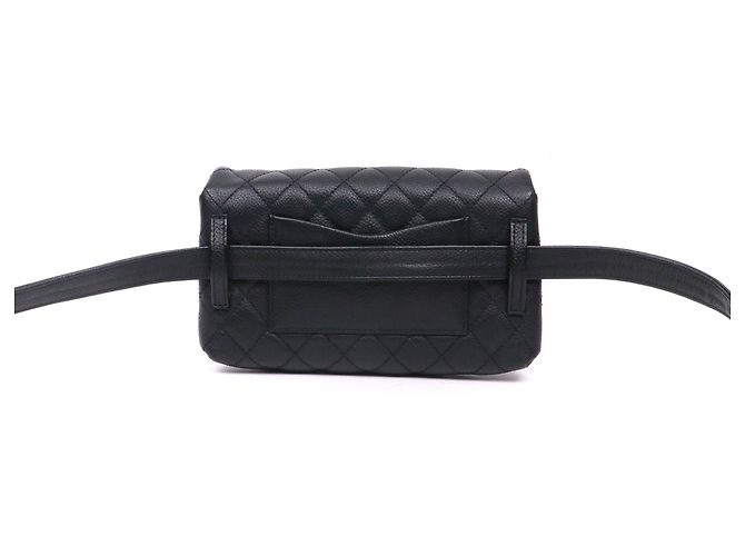 CHANEL - Borsa a cintura Chanel 2.55 in pelle nera grana Nero - vista 3