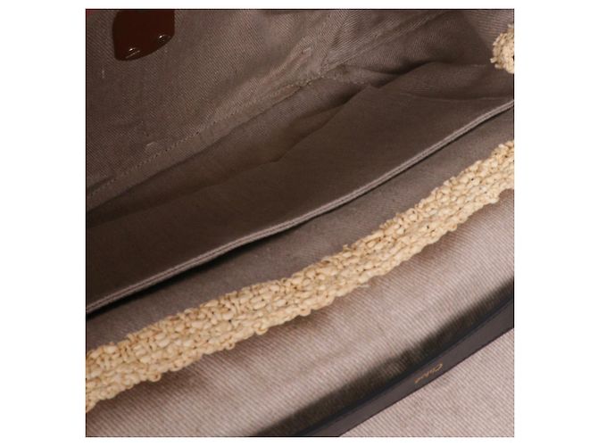CHLOÉ - Pénélope MM Chloé Raphia Schultertasche Beige - Ansicht 8