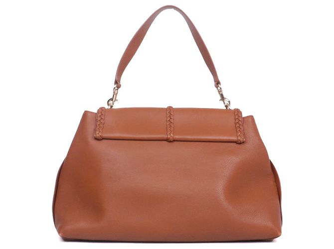 CHLOÉ - Borsa a spalla Chloé Penelope GM in pelle marrone grana - vista 3