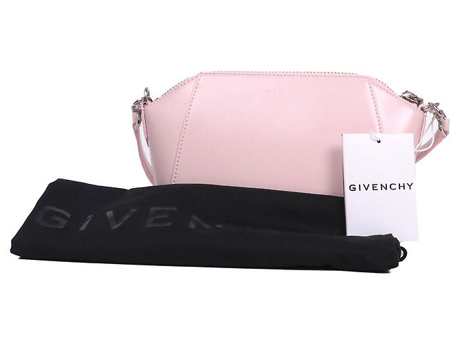GIVENCHY - Bolsa de ombro Antigona XS em couro liso rosa claro - vista 8