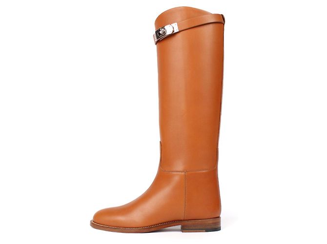 Kelly Hermès Botas HERMES T.EU 34 Cuero Castaño - vista 2