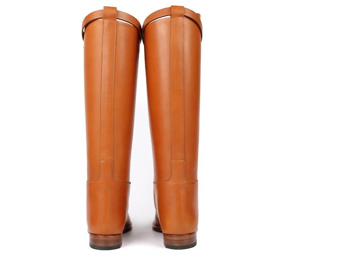 Kelly Hermès Botas HERMES T.EU 34 Cuero Castaño - vista 6