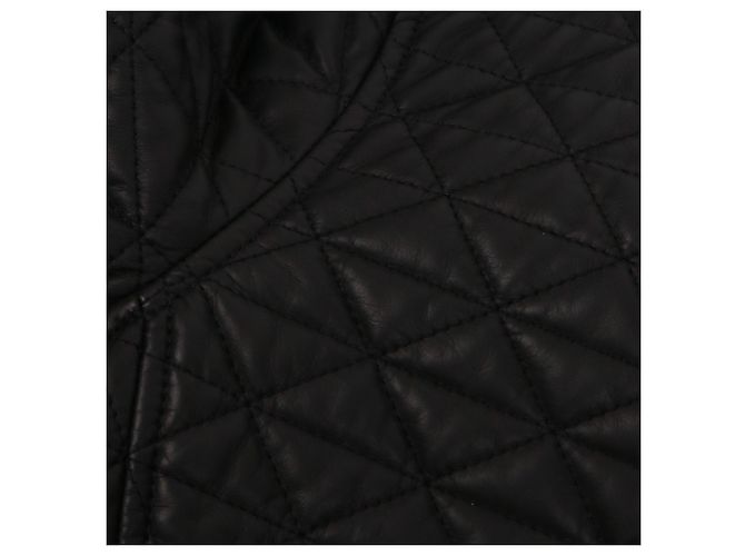 Hermès HERMES Jacke T.FR 34 aus Leder Schwarz - Ansicht 3