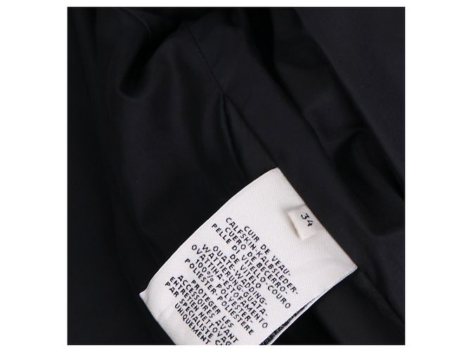 Hermès HERMES Jacke T.FR 34 aus Leder Schwarz - Ansicht 5
