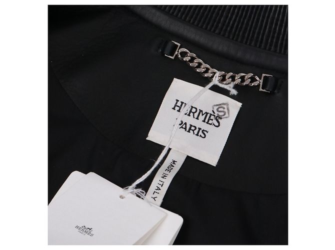 Hermès HERMES Jacke T.FR 34 aus Leder Schwarz - Ansicht 6