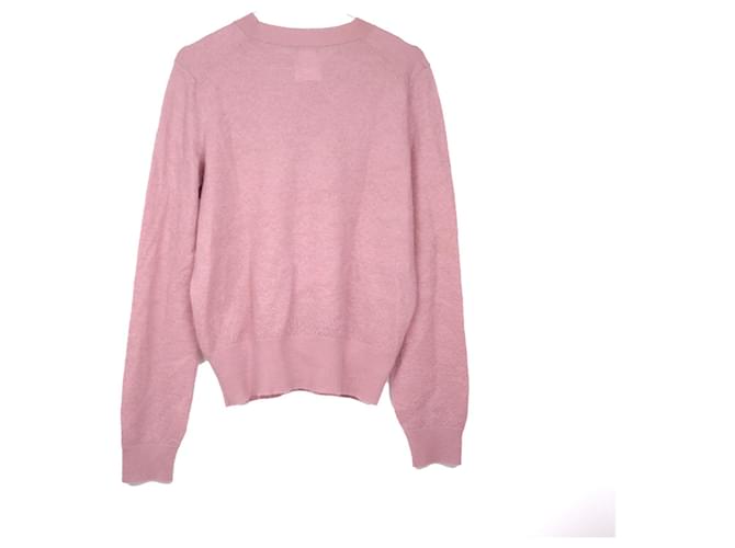 CHANEL - Chanel rosa Mohair Pullover mit Perlen (Größe 44) Pink - Ansicht 2