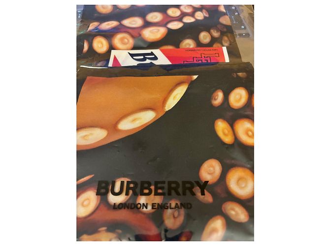 Sciarpa di seta Burberry motivo polpo 90cm Multicolore - vista 4