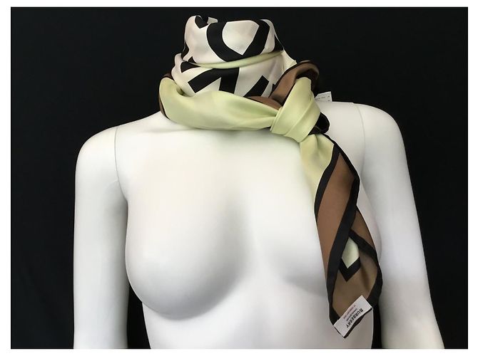 Sciarpa di seta multicolore Burberry 90cm x 90cm - vista 10