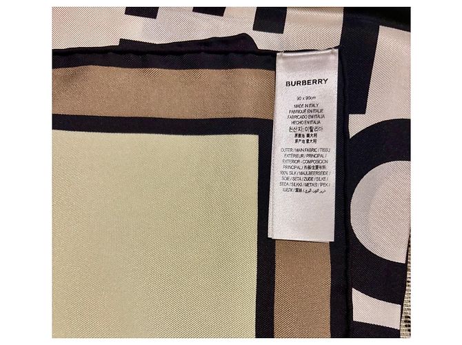 Sciarpa di seta multicolore Burberry 90cm x 90cm - vista 3