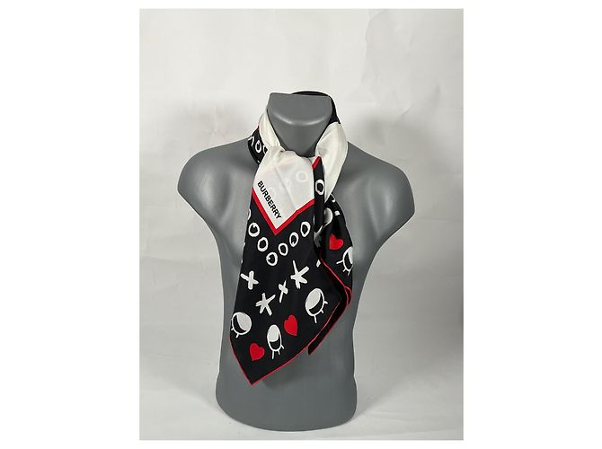 Sciarpa di seta Burberry XOXO 90cm Multicolore - vista 14