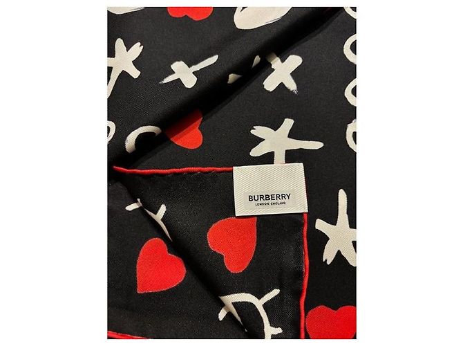 Sciarpa di seta Burberry XOXO 90cm Multicolore - vista 4