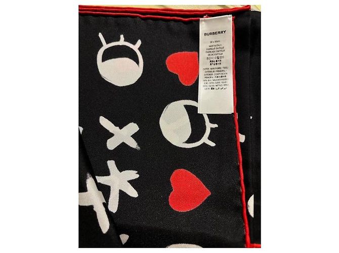 Sciarpa di seta Burberry XOXO 90cm Multicolore - vista 5