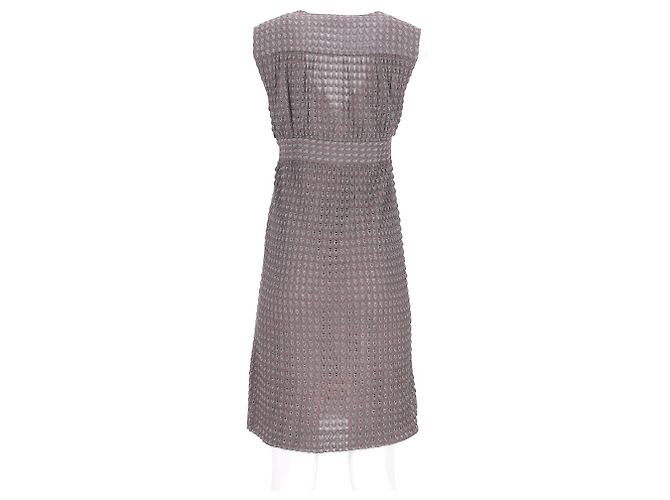 Vestido mini de viscosa marrón con escote profundo de punto Missoni Castaño Roja - vista 9