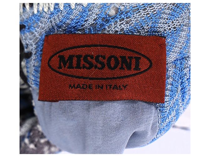 Missoni Strick-Halterkleid aus blauer Viskose - Ansicht 10