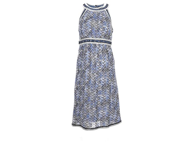 Missoni Strick-Halterkleid aus blauer Viskose - Ansicht 7