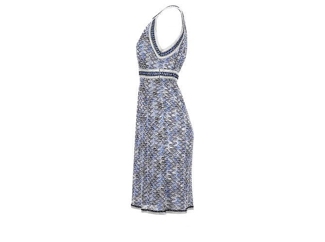 Missoni Strick-Halterkleid aus blauer Viskose - Ansicht 8