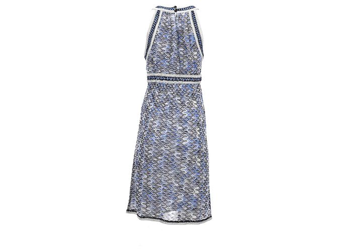 Missoni Strick-Halterkleid aus blauer Viskose - Ansicht 9