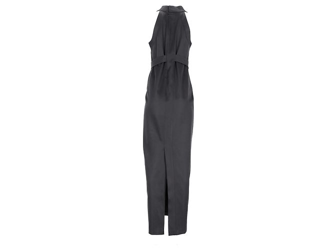 Abito maxi con collo halter decorato Emilio Pucci in seta nera Nero - vista 10