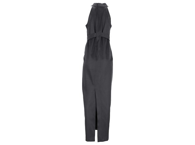 Abito maxi con collo halter decorato Emilio Pucci in seta nera Nero - vista 3