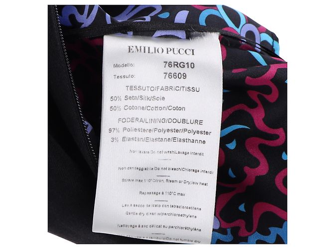 Abito maxi con collo halter decorato Emilio Pucci in seta nera Nero - vista 5
