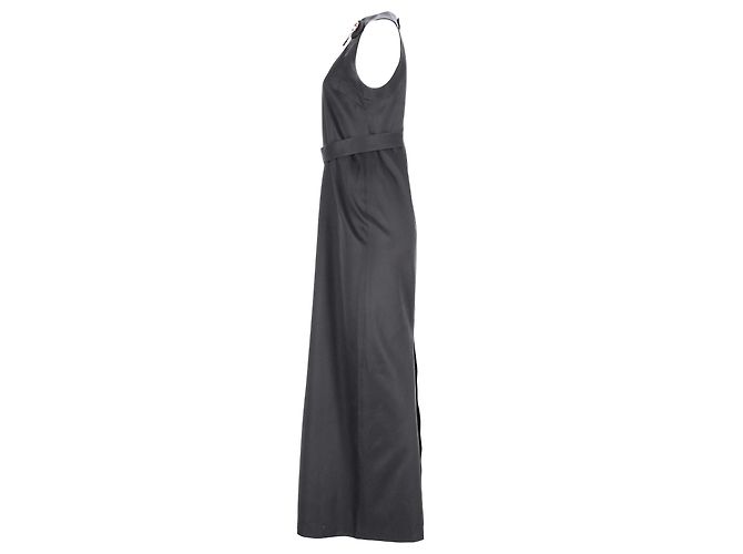 Abito maxi con collo halter decorato Emilio Pucci in seta nera Nero - vista 9