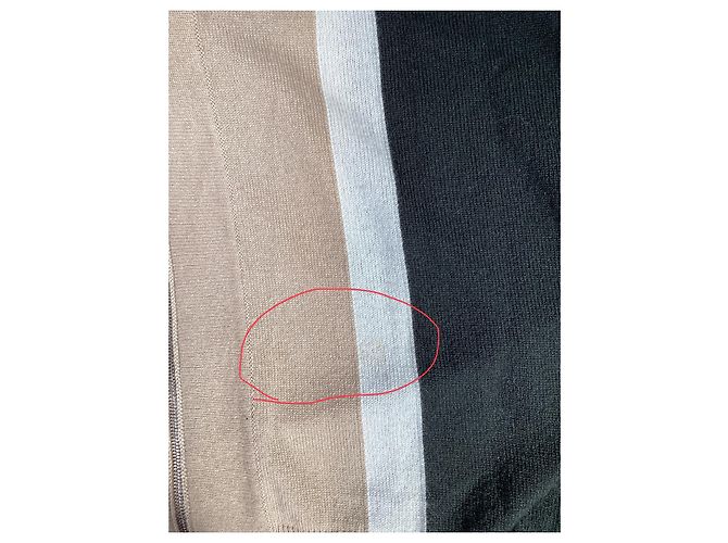 Cardigan con zip Hermès in cashmere multicolore Marrone Rosso - vista 14