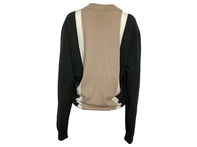Cardigan con zip Hermès in cashmere multicolore Marrone Rosso - vista 2