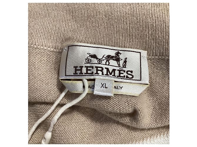 Cardigan con zip Hermès in cashmere multicolore Marrone Rosso - vista 5