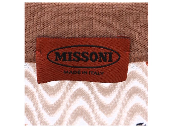 Missoni Zigzag langes Strickjacke mit Knöpfen aus mehrfarbigem Viskose Mehrfarben - Ansicht 4