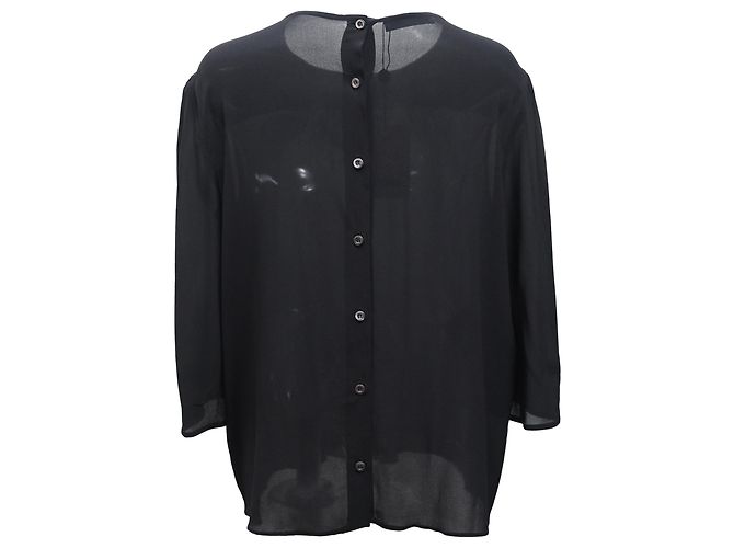 Prada Back Buttoned Blouse in Black Viscose - view 3