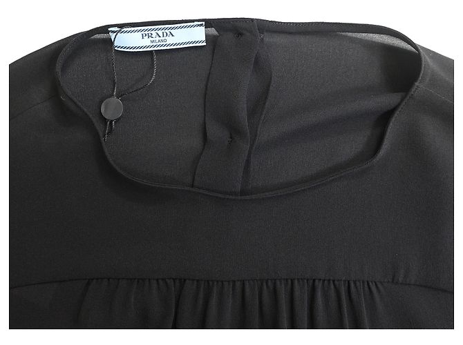 Prada Back Buttoned Blouse in Black Viscose - view 5