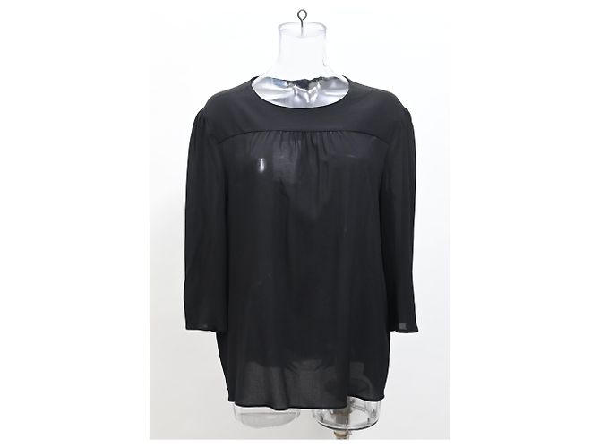 Prada Back Buttoned Blouse in Black Viscose - view 6
