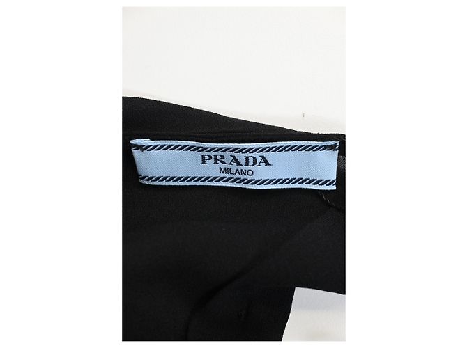 Prada Back Buttoned Blouse in Black Viscose - view 9