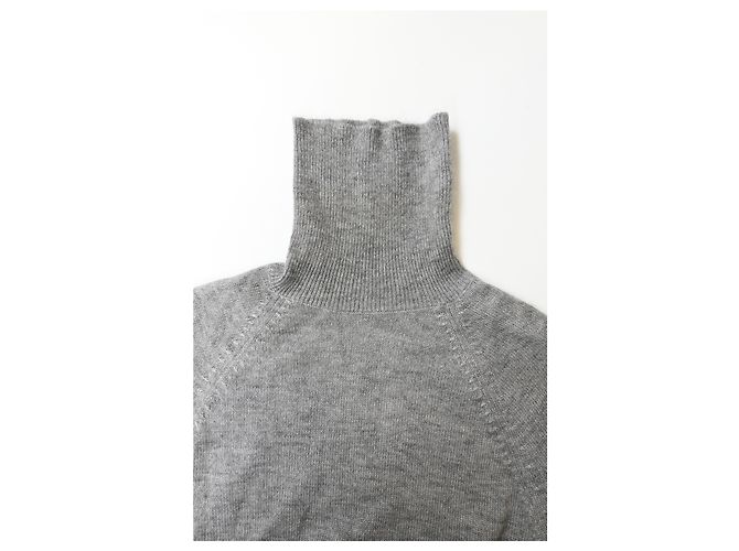 Grau Woll Rollkragenpullover von Saint Laurent - Ansicht 10