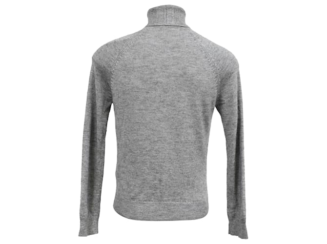 Grau Woll Rollkragenpullover von Saint Laurent - Ansicht 3