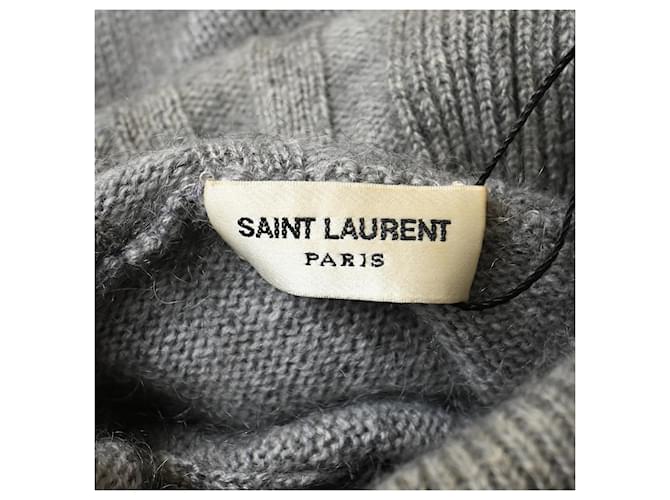 Grau Woll Rollkragenpullover von Saint Laurent - Ansicht 4