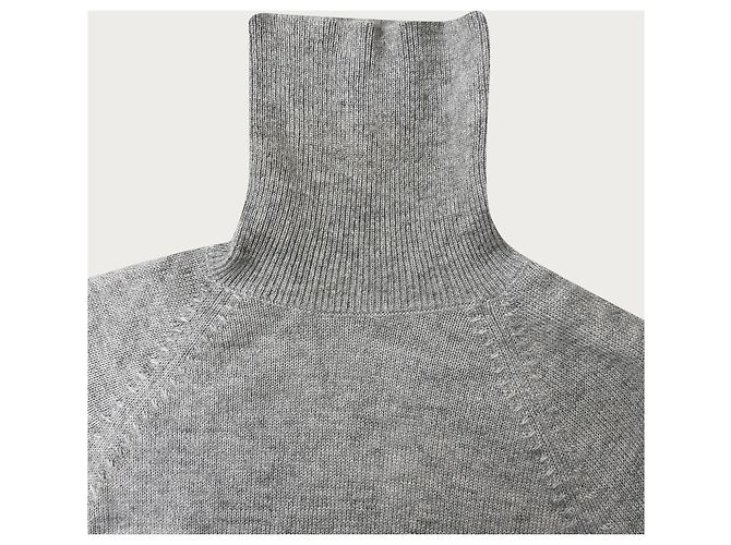 Grau Woll Rollkragenpullover von Saint Laurent - Ansicht 5