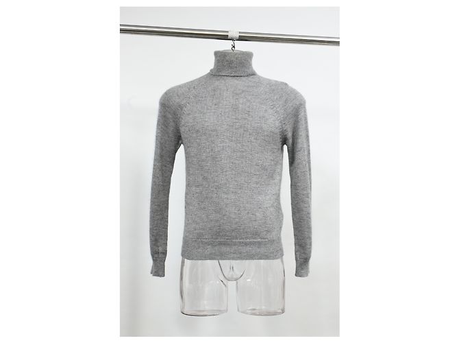 Grau Woll Rollkragenpullover von Saint Laurent - Ansicht 6