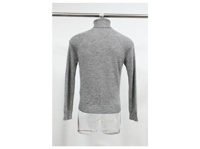 Grau Woll Rollkragenpullover von Saint Laurent - Ansicht 8