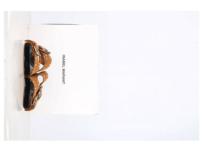 Sandalias planas con hebilla Lennya en ante marrón de Isabel Marant - vista 14