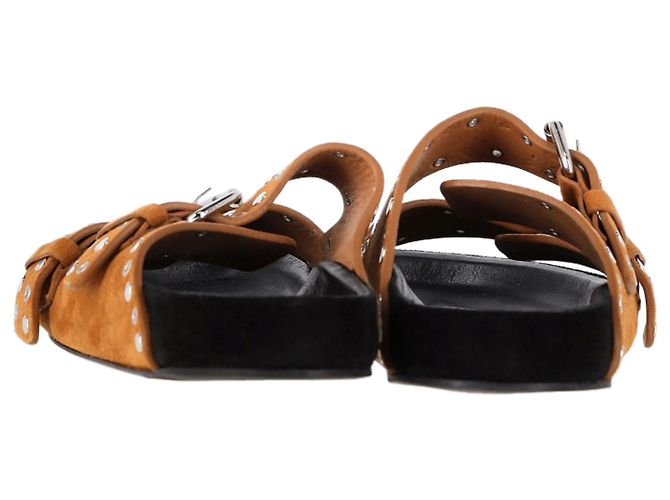 Sandalias planas con hebilla Lennya en ante marrón de Isabel Marant - vista 5