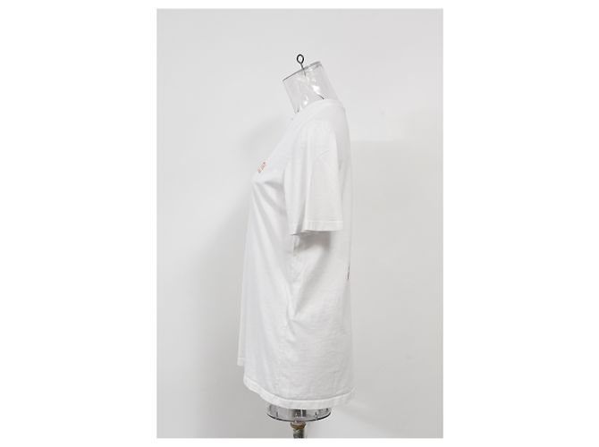 Camiseta de algodón blanco con estampado del logo Golden Goose Crudo - vista 7