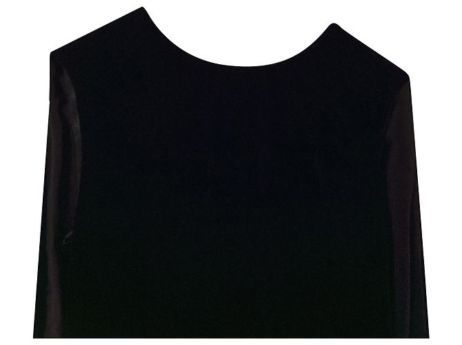 Abito Mini in Velluto Saint Laurent in Viscosa Nera Nero - vista 3