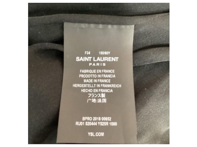 Abito Mini in Velluto Saint Laurent in Viscosa Nera Nero - vista 5