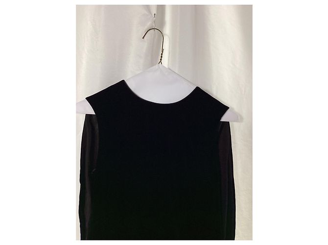 Abito Mini in Velluto Saint Laurent in Viscosa Nera Nero - vista 8
