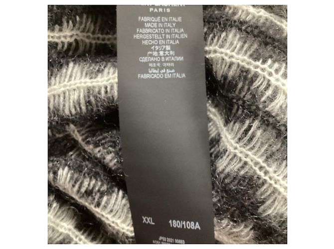 Schwarzer Wollpullover mit Diamantmuster von Saint Laurent - Ansicht 9