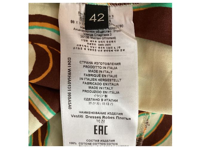 Abito midi in cotone con stampa grafica Etro multicolore - vista 6