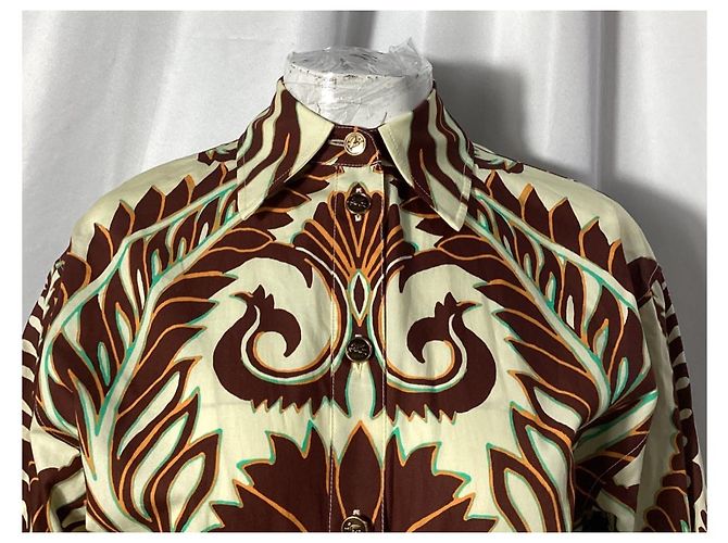 Abito midi in cotone con stampa grafica Etro multicolore - vista 9
